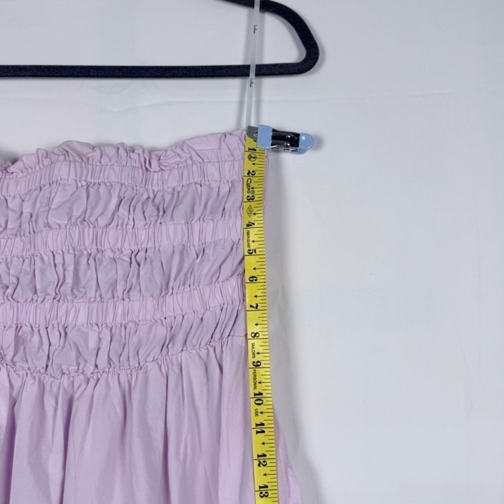 Lulus Lilac Midi Dress M Pink Sleeveless Smocked Summer Resort - Picture 10 of 11